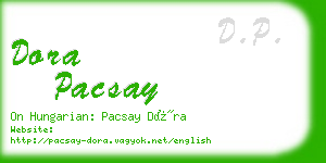 dora pacsay business card